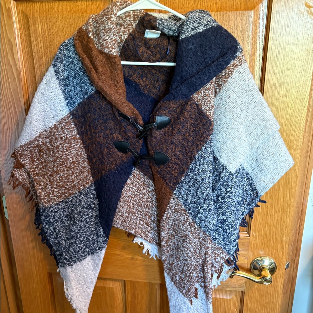 Sonoma Multicolor Wool Blend Shawl Sweater - Picture 1 of 5